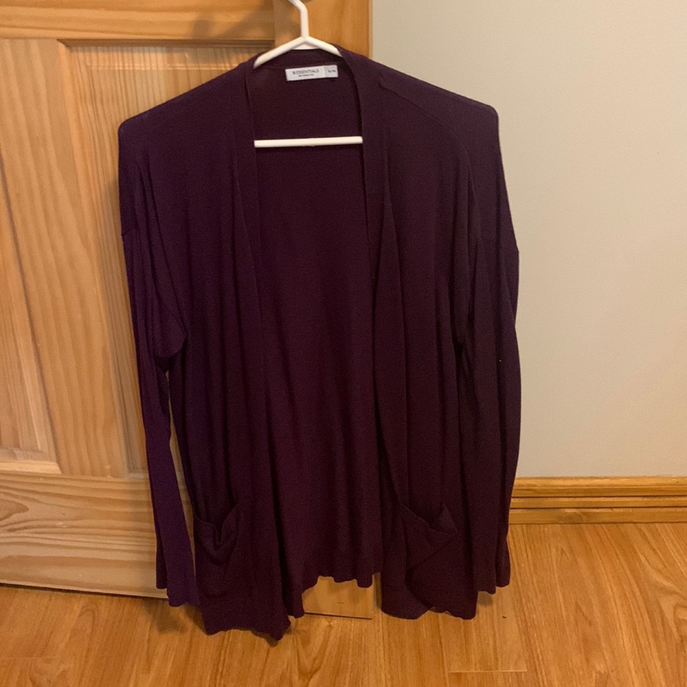 Ladies Burgundy Cardigan